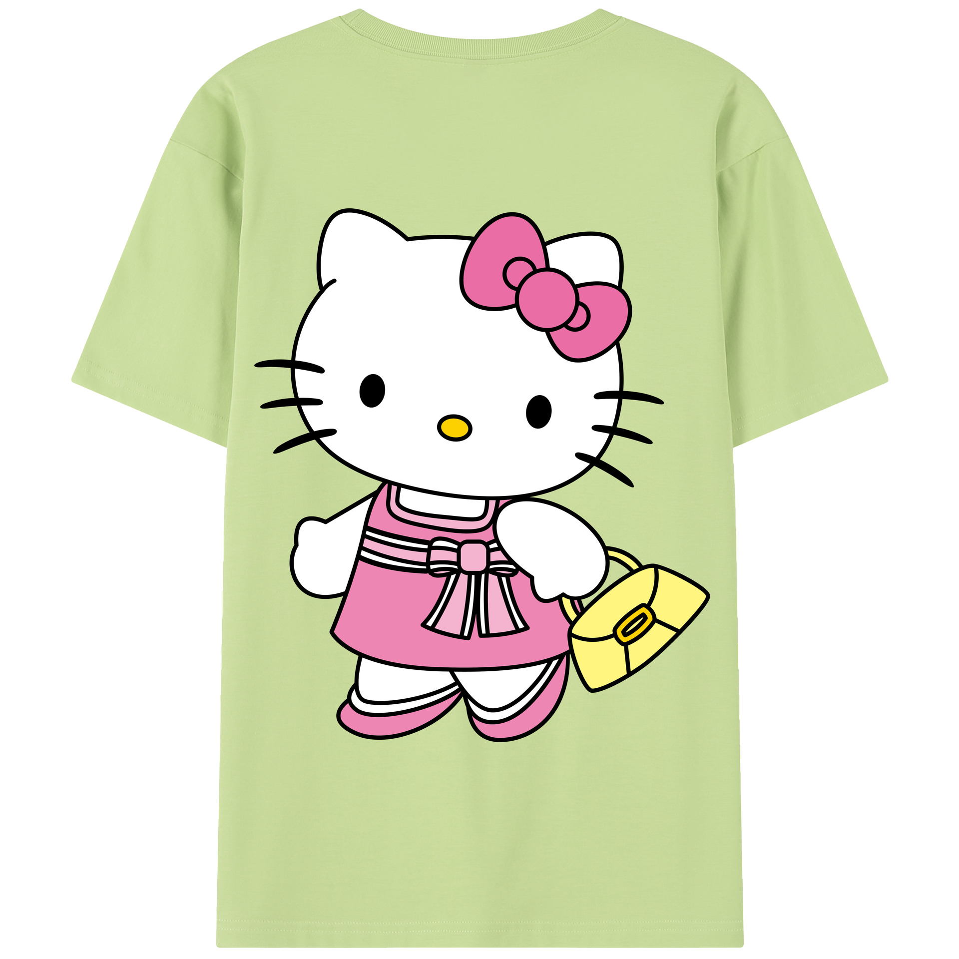 （画像用） Hello Kitty ハローキティ 綿100％半袖Tシャツ（背面プリント）